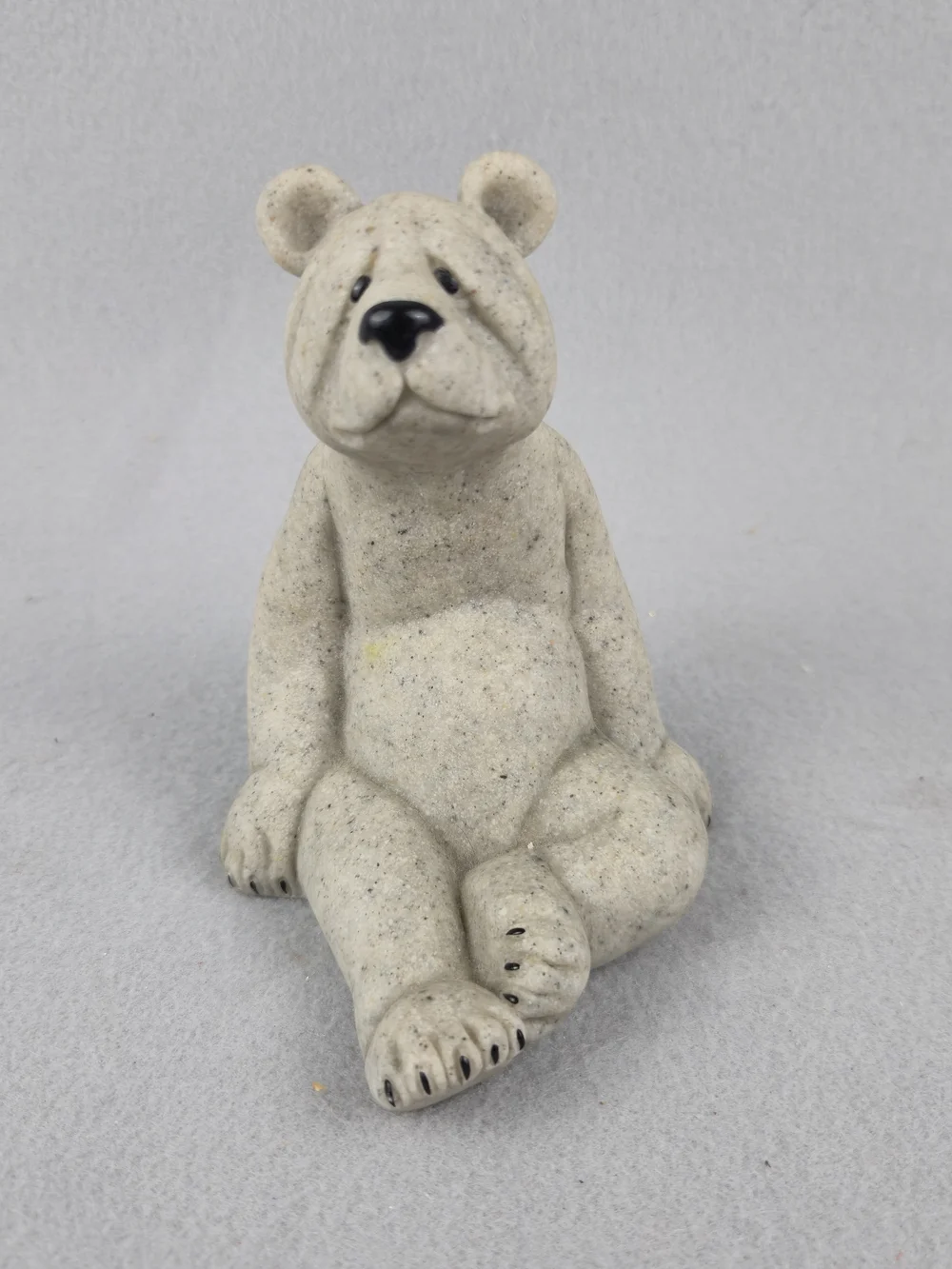 Quarry Critters Bear Figurine Bud Second Nature Design 2000 Faux Stone Decor